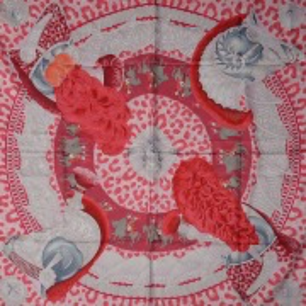 HERMES  Silk Casques et Plumets Scarf 90